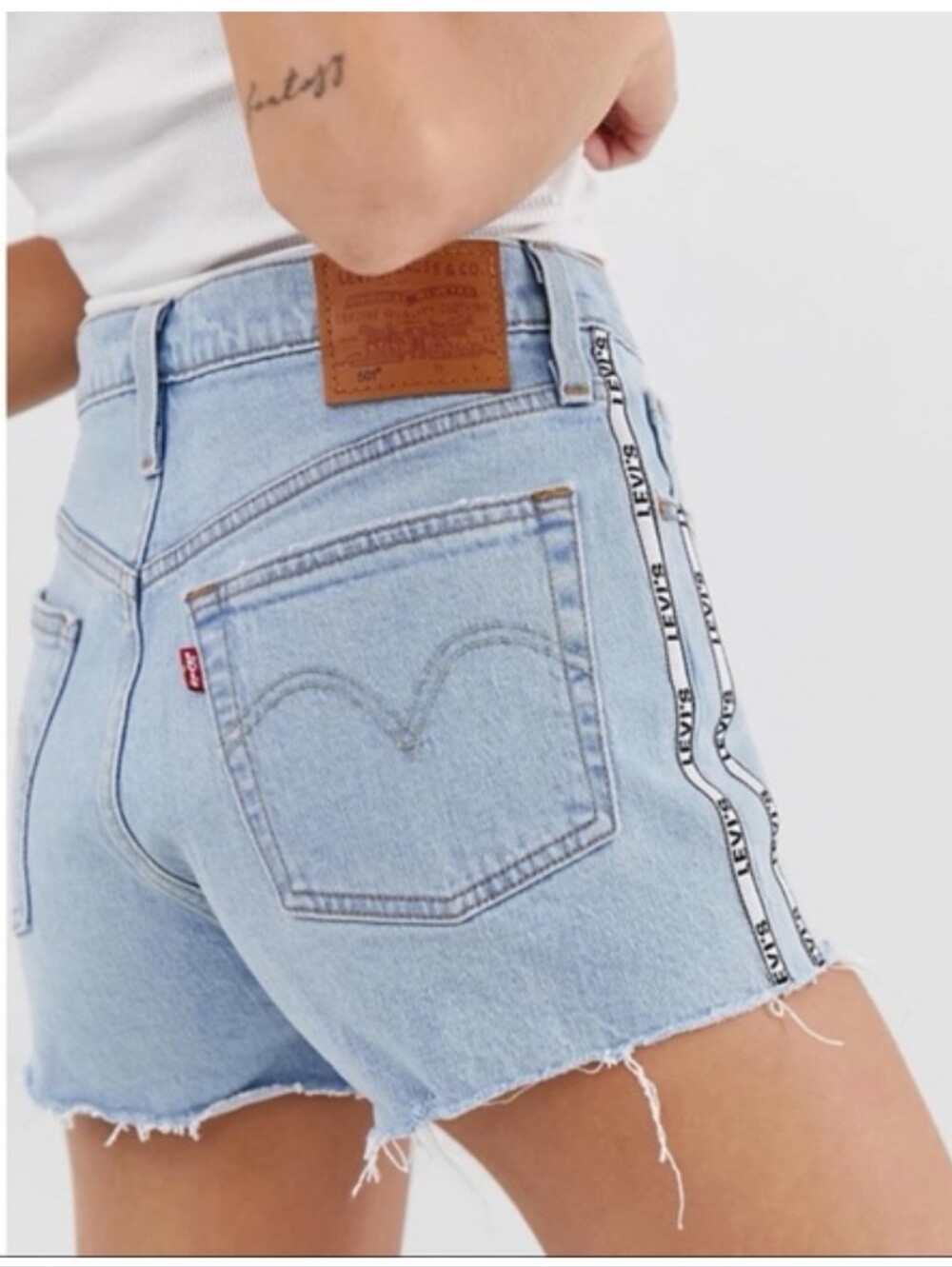 Levi's Women's Light Blue Denim Cutoff Shorts